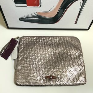 🆕 Elliott Lucca Leather Woven Pouch